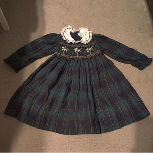 Alison Scott For Spencervile Vintage Smocked Embroidered Carousel Horse Dress 3T